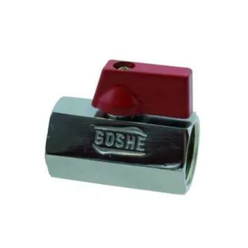 GOSHE ZAWÓR KULOWY MINI MOTYL DN15 1/2" CZERWONY GW/GW 0200.049