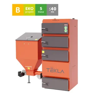 TEKLA KOCIOŁ AUTOMATYCZNY NA WĘGIEL GROSZEK DRACO 75 KW - ZASOBNIK PO LEWEJ STRONIE
