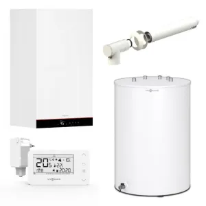 VIESSMANN PAKIET KOCIOŁ 1 FUN. VITODENS 050-W B0HA 19 KW + PODGRZEWACZ C.W.U. VITOCELL 100-W TYP CUGA 100L + TERMOSTAT BSOP + ZESTAW PRZEZ ŚCIANĘ 60/100 Z028071