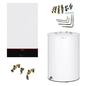 VIESSMANN JEDNOFUNKCYJNY KOCIOŁ VITODENS 100-W B1HF 25KW + PODGRZEWACZ C.W.U. VITOCELL 100-W 150L Z028181