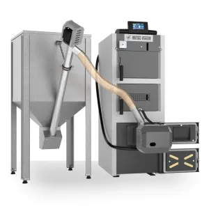 METAL-FACH SEMAX BASIC DUO KOCIOŁ NA DREWNO/PELLET 15 KW - CZOPUCH DO TYŁU