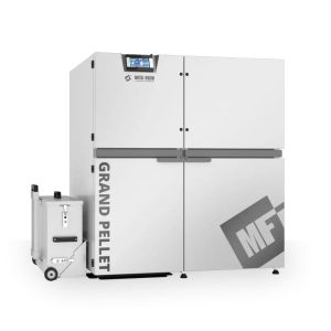 METAL-FACH GRAND PELLET KOCIOŁ PELLETOWY Z AUTOMATYCZNYM PODAJNIKIEM PO PRAWEJ STRONIE 15 KW - CZOPUCH DO TYŁU