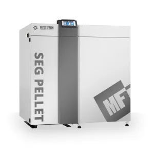 METAL-FACH SEG PELLET KOCIOŁ PELLETOWY Z AUTOMATYCZNYM PODAJNIKIEM PO LEWEJ STRONIE 42 KW - CZOPUCH DO TYŁU
