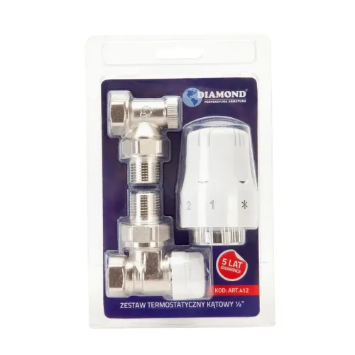 DIAMOND ZESTAW TERMOSTATYCZNY, EN215/PN-M-75002- DN15- F-K, KĄTOWY