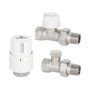 DIAMOND ZESTAW TERMOSTATYCZNY MODERN, EN215/PN-M-75002- DN15- F-P, PROSTY