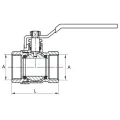 DIAMOND ZAWÓR KULOWY STANDARD Z RĄCZKĄ DN20 3/4" PN16 GW/GW