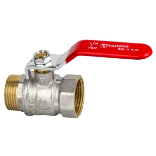 DIAMOND ZAWÓR KULOWY STANDARD Z RĄCZKĄ DN15 1/2" PN16 GW/GZ