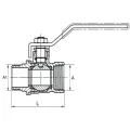 DIAMOND ZAWÓR KULOWY STANDARD Z RĄCZKĄ DN20 3/4" PN16 GW/GZ