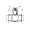 DIAMOND ZAWÓR KULOWY STANDARD Z MOTYLKIEM DN20 3/4" PN16 GW/GW