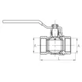 DIAMOND ZAWÓR KULOWY HISZPAN Z RĄCZKĄ DN40 1 1/2" PN30 GW/GW