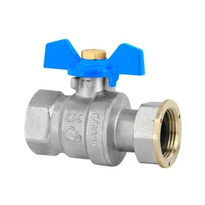 DIAMOND ZAWÓR KULOWY HISZPAN MOTYLKOWY Z PÓŁŚRUBUNKIEM Z DŁAWIKIEM DN25 1" PN10 GW/GW