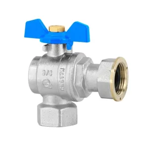 DIAMOND ZAWÓR KULOWY C.O. HISZPAN MOTYLKOWY ZE ŚRUBUNKIEM Z DŁAWIKIEM DN20 3/4" PN10 GW/GW