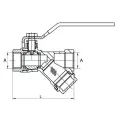 DIAMOND ZAWÓR KULOWY Z RĄCZKĄ I FILTREM SKOŚNYM DN20 3/4" PN30 GW/GW