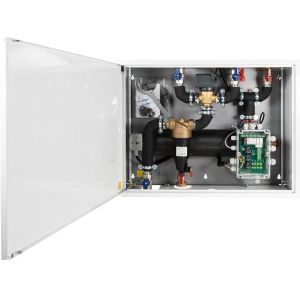 AFRISO AMB 900 MODUŁ HYDRAULICZNY W SZAFCE DO POMP CIEPŁA MONOBLOK (zawiera: grzałkę 9kw przepływową; zawór 3dr CO/CWU;  zawór bezp.; odmulnik magnetyczny, przyłącza 5/4") 76 900 00 