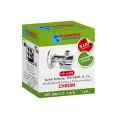 DIAMOND ZAWÓR KULOWY KĄTOWY Z FILTREM I ROZETĄ 1/2" PN10 CHROM
