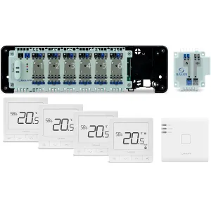 SALUS STARTPACK PREMIUM ZEST PRZEWODOWEGO STER OGRZEWANIEM PODŁOGOWYM (z zarządzaniem przez Internet, listwa KL06-M, moduł PL07, bramka UG800, 4 x SQ610)