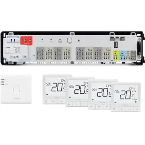 SALUS STARTPACK PREMIUM RF ZEST BEZPRZEWODOWEGO STER OGRZEWANIEM PODŁOGOWYM (z zarządzaniem przez Internet, listwa KL08RF230V, bramka UG800, cztery regulatory SQ610RF)
