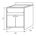 DIAMOND ZESTAW KOMORA GOSPODARCZA BIAŁA Z SZAFKĄ 55x34x80