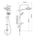 DIAMOND ZESTAW NATRYSKOWY Z DESZCZOWNICĄ 220 MM LUX, NT-31