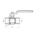 DIAMOND ZAWÓR KULOWY GAZOWY DN15 1/2" PN5 GW/GW