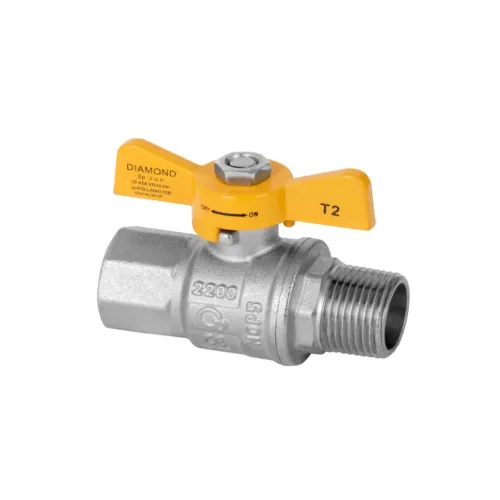 DIAMOND ZAWÓR KULOWY GAZOWY MOTYL DN15 1/2" PN5 GW/GZ