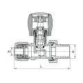 DIAMOND ZAWÓR GRZEJNIKOWY PEX 1/2x16 PROSTY NIKLOWANY