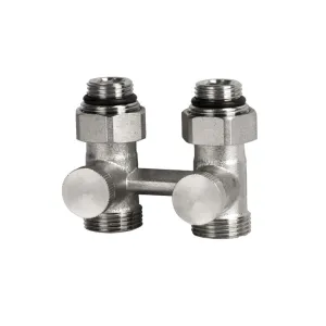 DIAMOND ZESPÓŁ PRZYŁĄCZENIOWY Z ZAWORAMI GRZEJNIKOWYMI PROSTY 1/2" x 3/4"