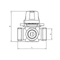DIAMOND ZAWÓR REGULACYJNY 3-DROGOWY DN-20 3/4"