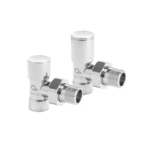 DIAMOND ZESTAW ZAWORÓW GRZEJNIKOWYCH DN15 1/2, KĄTOWY, CHROM