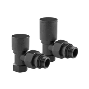 DIAMOND ZESTAW ZAWORÓW GRZEJNIKOWYCH DN15 1/2, KĄTOWY, ANTRACYT PREMIUM