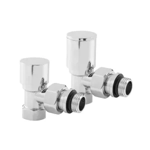 DIAMOND ZESTAW ZAWORÓW GRZEJNIKOWYCH DN15 1/2, KĄTOWY, CHROM PREMIUM