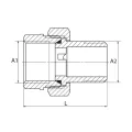 DIAMOND ŚRUBUNEK PROSTY DN50 2"