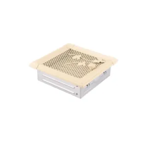 KRATKA KOMINKOWA RETRO Z ŻALUZJĄ KOŚĆ SŁONIOWA 16x16CM 