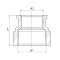 DIAMOND MUFA REDUKCYJNA DN32-25 1 1/4x1" MOSIĄDZ