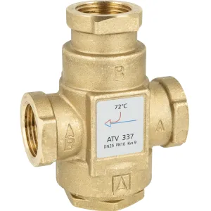 AFRISO ATV 337 TEMPERATUROWY ZAWÓR ZABEZPIECZAJĄCY POWRÓT KOTŁA 16 337 10 (DN25, Rp1", kvs 9, 72°C)