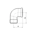 DIAMOND KOLANO 90 WZ DN40 1 1/2x1 1/2 A4 ZN OCYNK