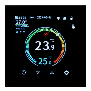 AURATON OCTA TYGODNIOWY, PRZEWODOWY, PODTYNKOWY REGULATOR TEMPERATURY Z WIFI I KOLOROWYM WYŚWIETLACZEM LCD