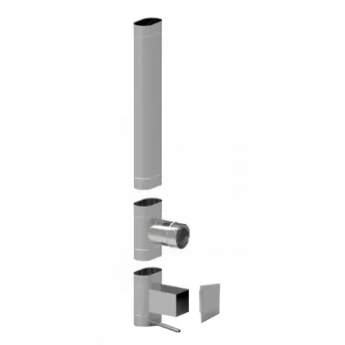 KOMINUS KOMIN OWALNY ZE STALI ŻAROODPORNEJ O GRUBOŚCI 0,8 MM KO FI 110 X 210