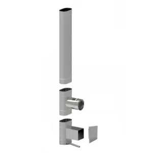 KOMINUS KOMIN OWALNY ZE STALI ŻAROODPORNEJ O GRUBOŚCI 0,8 MM KO 110 X 210 MM 6,79 MB