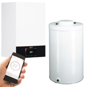 VIESSMANN KOCIOŁ VITODENS 200-W 11 KW + ZASOBNIK VITOCELL 200-V (A) 140 L + CZUJNIK TEMPERATURY ZEW. + AKCESORIA DO MONTAŻU Z030854