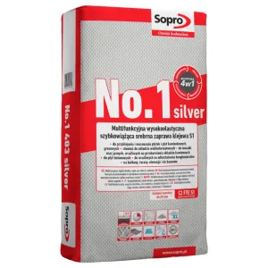 SOPRO NO.1 403 SILVER - MULTIFUNKCYJNA SREBRNA SZYBKOWIĄŻĄCA ZAPRAWA KLEJOWA S1 22,5 KG