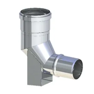 TERMET KOLANO STALOWE ROZSZERZAJĄCE 87° Ø60 MM - Ø80 MM Z PODPORĄ I Z USZCZELKĄ T 9000 04 02 66