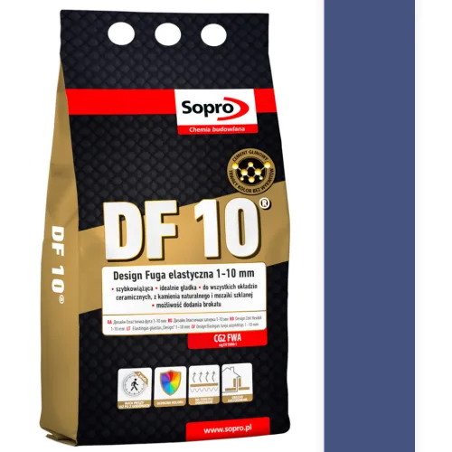 SOPRO DF 10 DESIGN CEMENTOWA FUGA ELASTYCZNA DO SPOIN 1 - 10 MM 2 KG - KOLOR ATRAMENTOWY NIEBIESKI 98