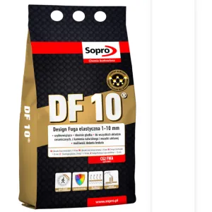 SOPRO DF 10 DESIGN CEMENTOWA FUGA ELASTYCZNA DO SPOIN 1 - 10 MM 2 KG - KOLOR BIAŁY 10