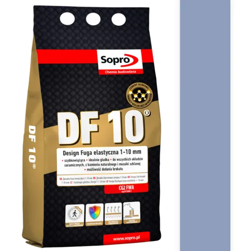 SOPRO DF 10 DESIGN CEMENTOWA FUGA ELASTYCZNA DO SPOIN 1 - 10 MM 2 KG - KOLOR INDUSTRIALNY NIEBIESKI 80
