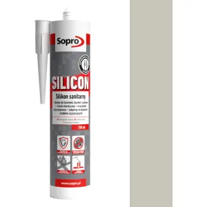 SOPRO SILIKON SANITARNY 310 ML - KOLOR NATURALNY SZARY 72
