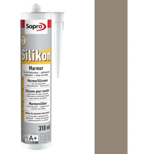 SOPRO SILIKON DO KAMIENI NATURALNYCH MARMORSILIKON 310 ML - KOLOR PIASKOWY SZARY 18