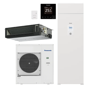 PANASONIC AQUAREA ECOFLEX POMPA CIEPŁA POWIETRZE - POWIETRZE 7 KW TYPU ALL IN ONE CU-2WZ71YBE5 / WH-ADF0309J3E5CM / S-71WF3E   (grzałka 3kW; Smart Cloud; 1fz; C.W.U 185 L)