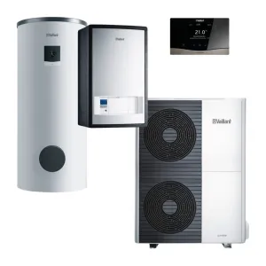 VAILLANT VWL 105/6 + MODUŁ NAŚCIENNY MEH 97/6, + VRC 720 SENSOCOMFORT + ZASOBNIK VIH RW 300/3BR - ZESTAW Z POMPĄ CIEPŁA POWIETRZE/WODA AROTHERM PLUS MONOBLOK 10 KW 400 V 0010044192