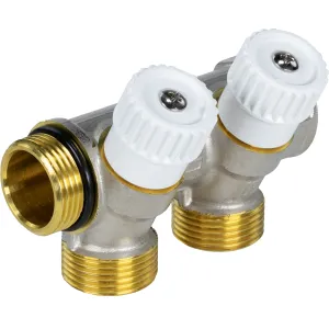 AFRISO ADM 102 ROZDZIELACZ SANITARNY C.W.U ROZSZERZENIE 2-OBW 3/4"X3/4" (przyłącza punktów poboru 3/4"; przyłącza zasilania 3/4"; 1 x belka) 22 102 00